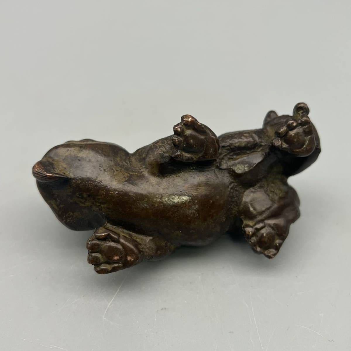 古銅 中国古玩 唐物 中国美術 置物 希少品 瑞獣麒麟 骨董品 古
