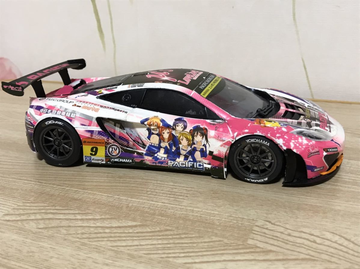 1/24 プラモデル完成品　ジャンク パシフィックレーシング ラブライブ! マクラーレン MP4-12C GT3 μ's PACIFIC RACING Love Live! McLaren