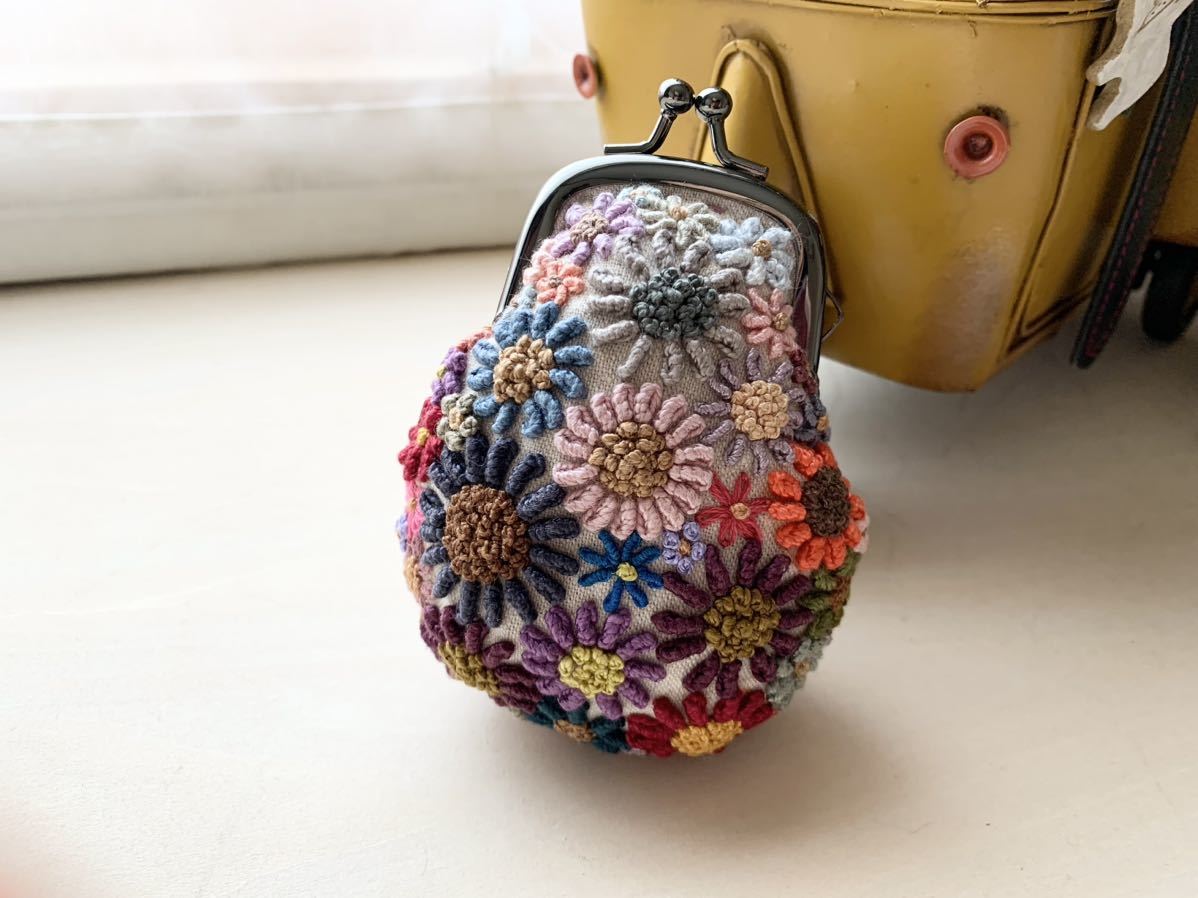 チビぷっくりがま口の作り方｜がま口まり先生@クラフトがま口教室 お花の手刺繍