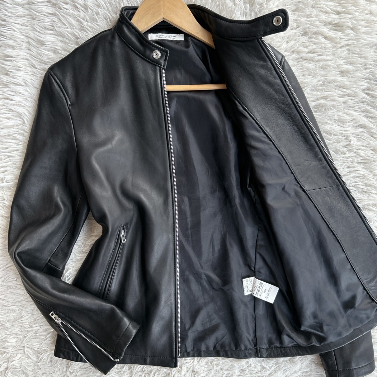 人気の Lサイズ！JOURNAL STANDARD シングルライダース ラムレザー