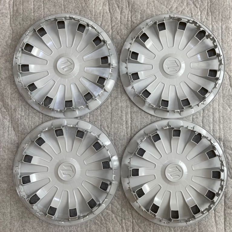 新車外し スズキ 純正 ワゴンR スマイル ホイールキャップ ホイールカバー 4枚 14インチ MX81 91 アルト ラパン スペーシア