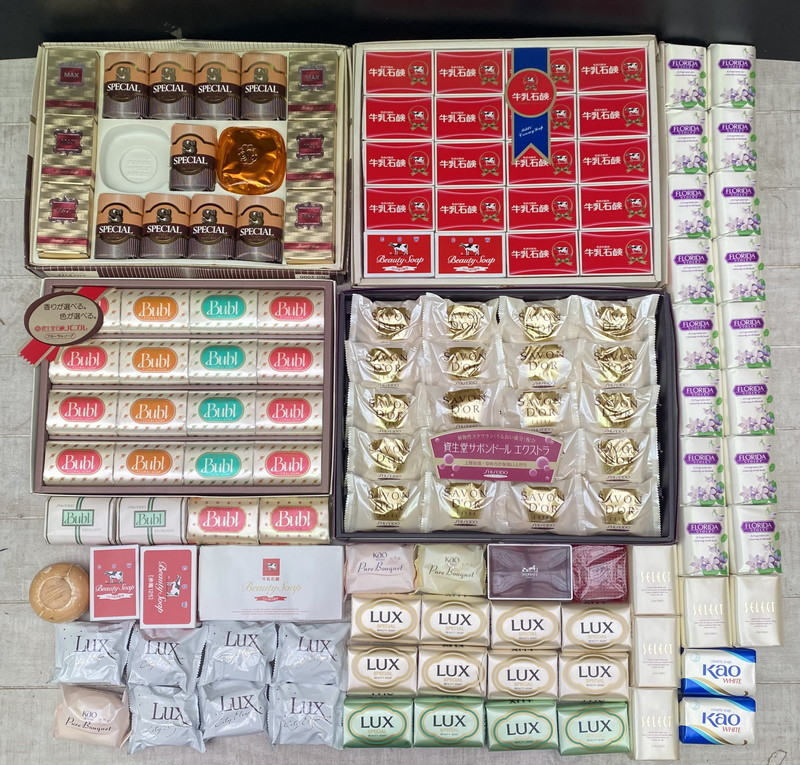 S-290◆1円～◆固形石鹸 125個大量まとめ HERMES サボンドール LUX他 スキンケア ギフト 贈答品 美容石けん ソープ 資生堂