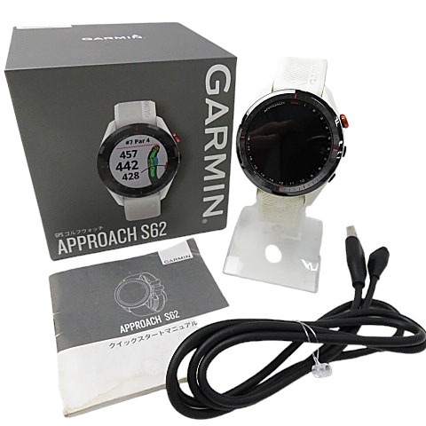Garmin Approach S62ホワイト GPSゴルフウォッチ 動作確認済 ガーミン