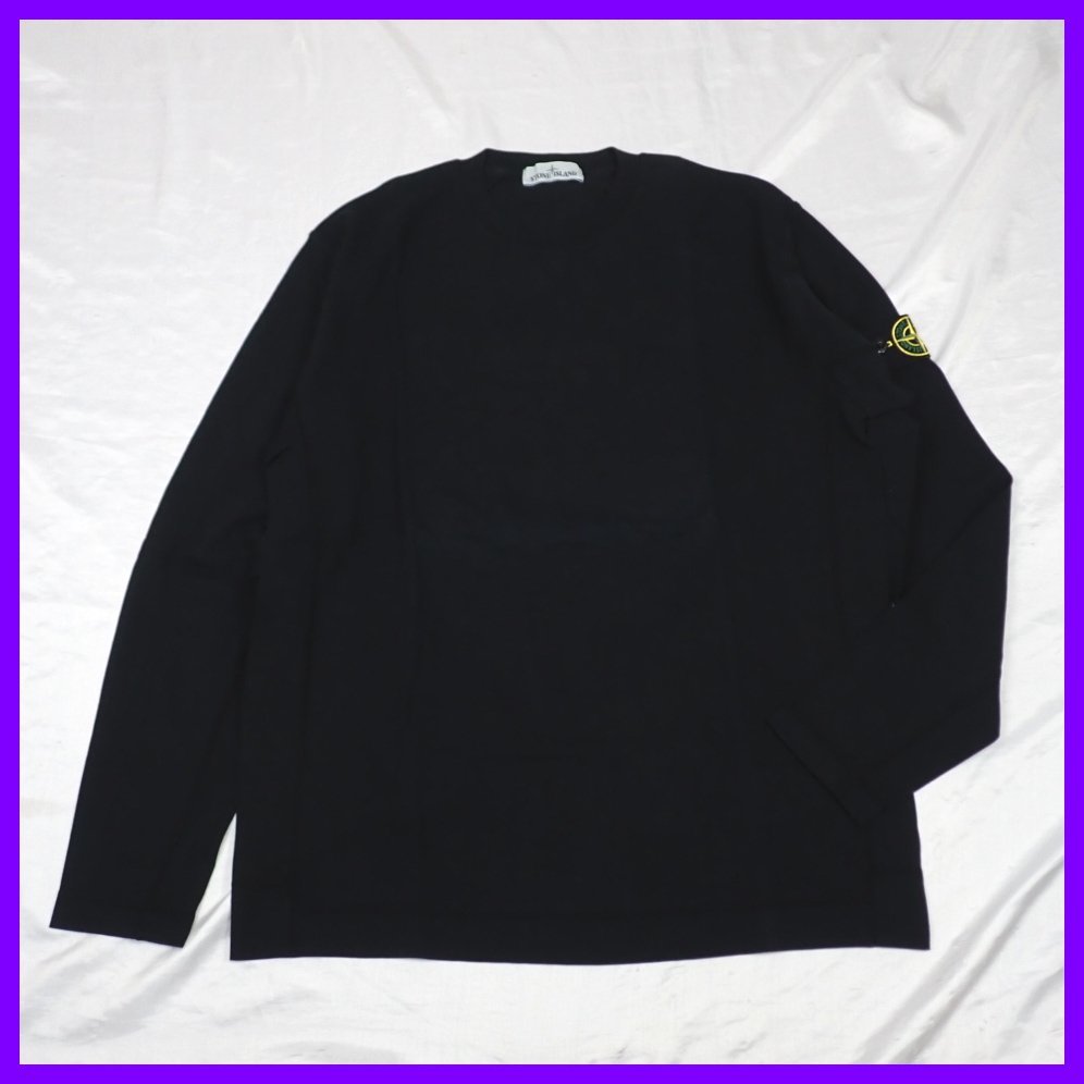 ★Stone Island/ストーンアイランド 長袖Tシャツ メンズXL/ブラック/コットン100%/クルーネック/ロンT&1780802881
