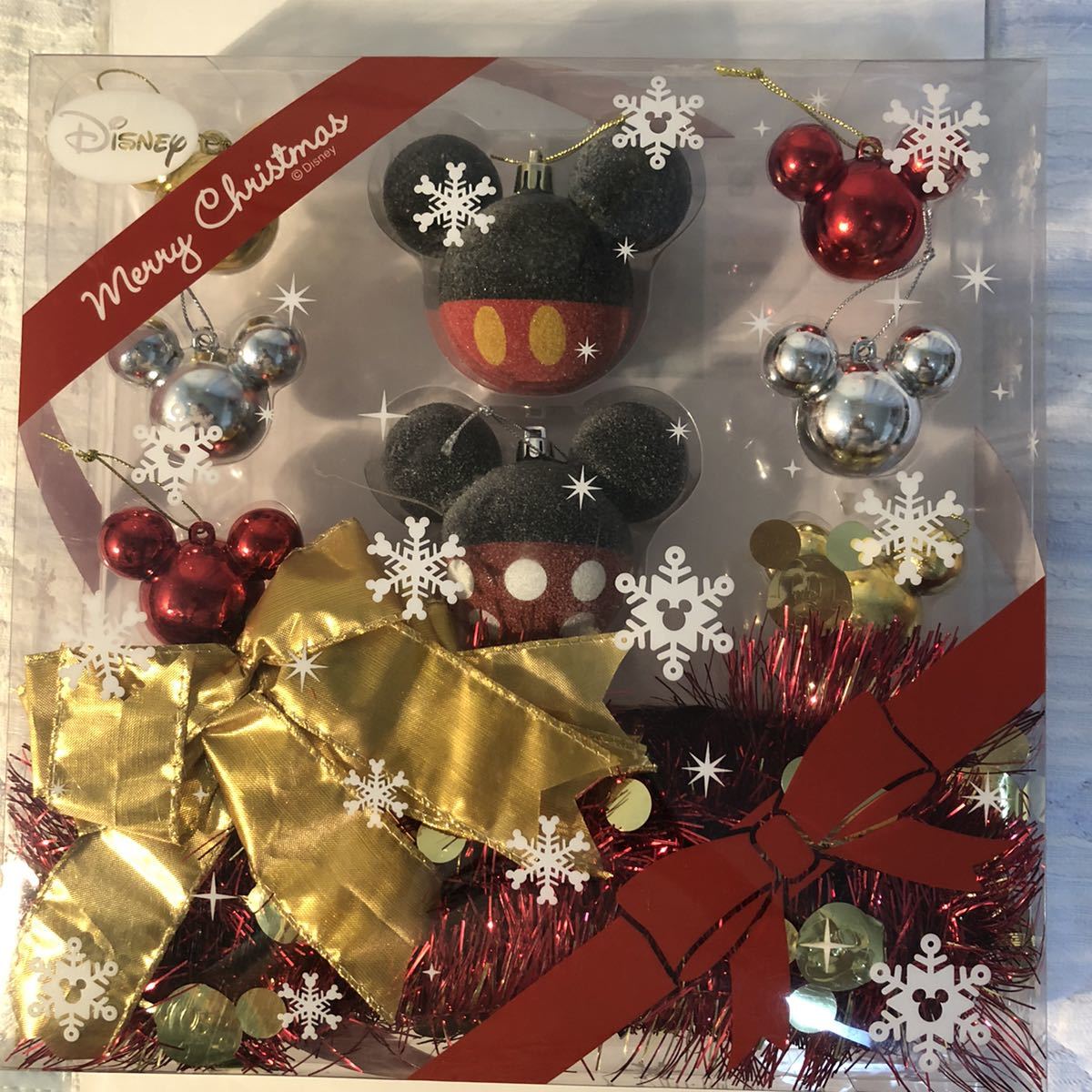 ディズニー　クリスマスオーナメント　ミッキー&ミニー　美品