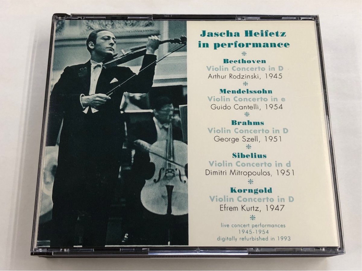 ☆ヤッシャ・ハイフェッツ Jascha Heifetz in Performance Concert Recordings，1945-1954 Music＆Arts CD-766(2) 2CD