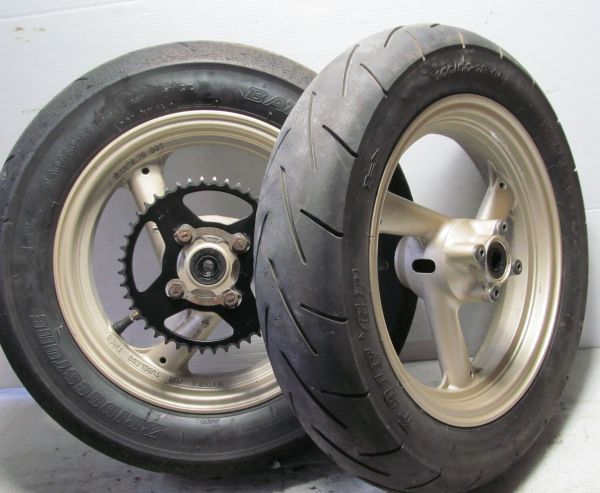 1円スタート!! 売切!! TZM50 4KJ ホイール 前後 フロント リア セット