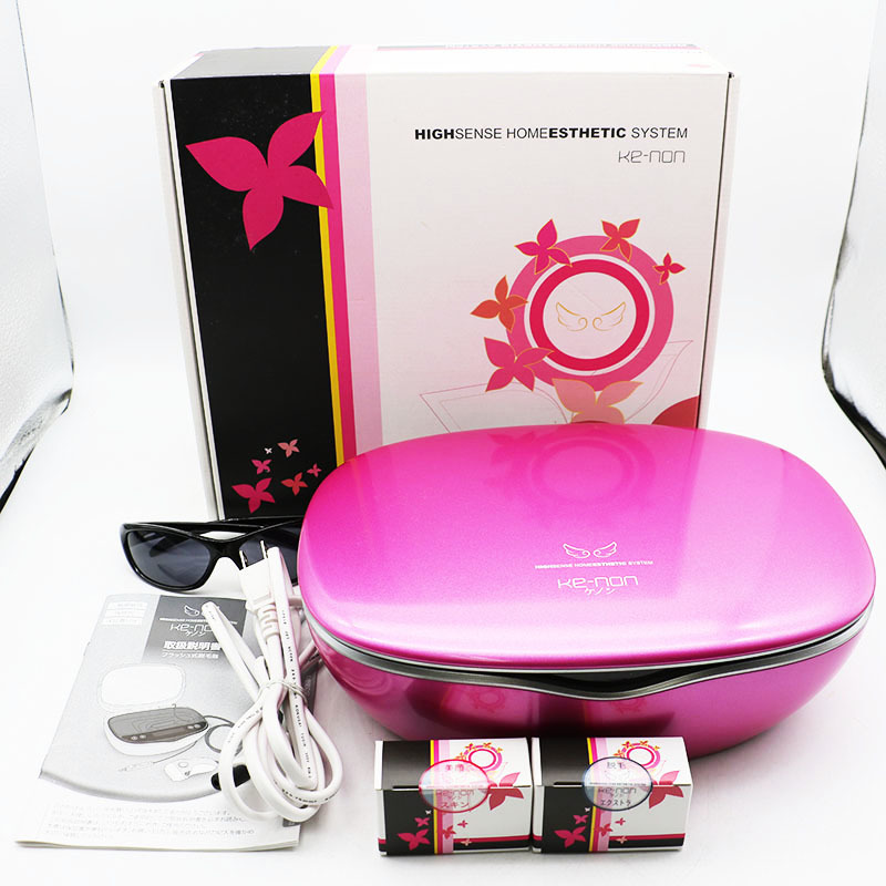 美品 エムテック NIPL-2080 ケノン Ver.6 シャインピンク まゆ毛脱毛機付 新品カートリッジ2個付き 元箱あり