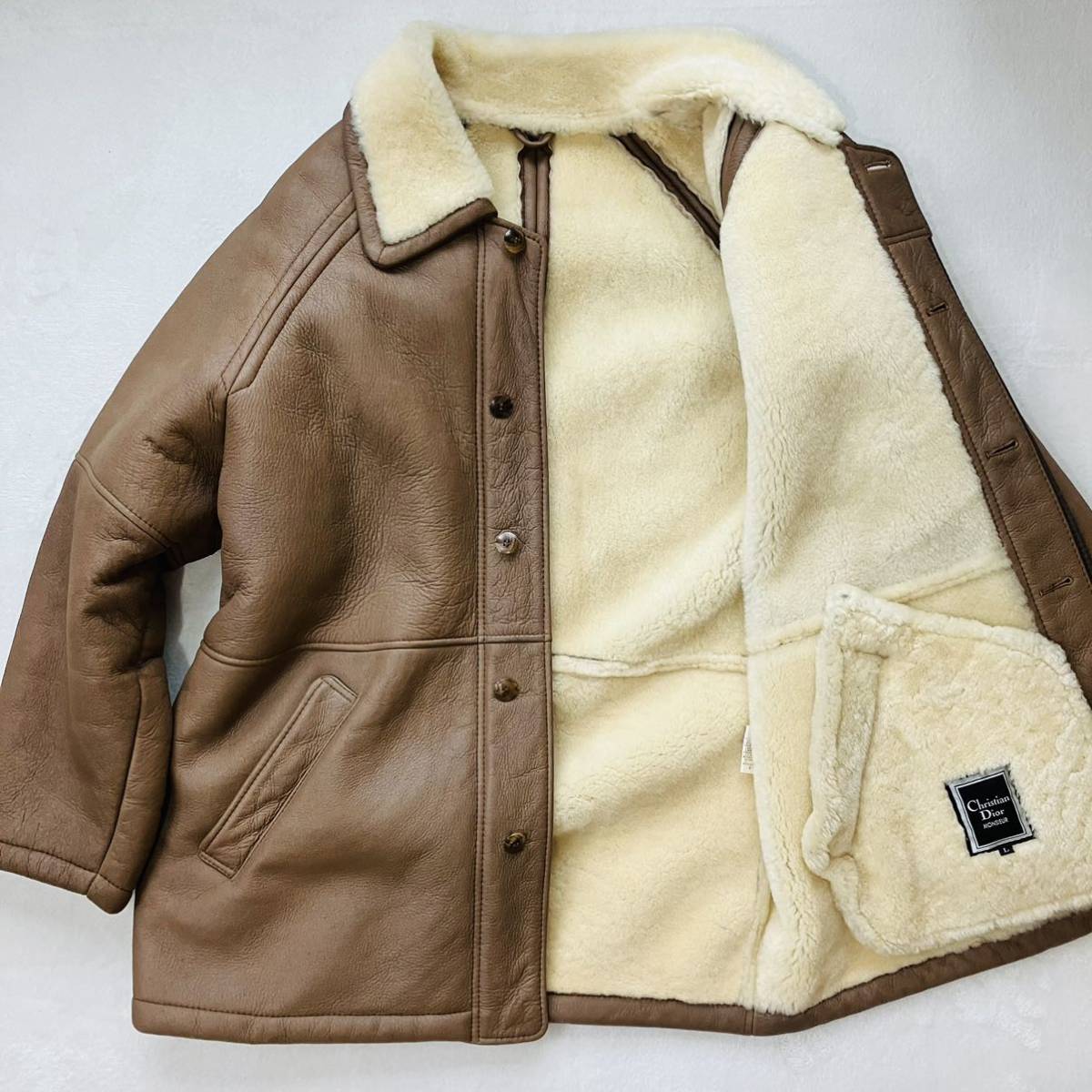 美品】DES PRES リアル ムートンコート 羊革 ブラウン サイズ1 