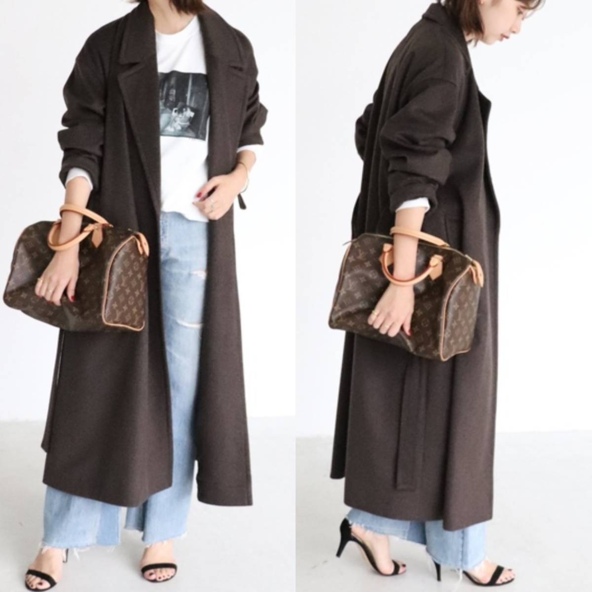 plage リラックストレンチコート 38 ブラウン プラージュ