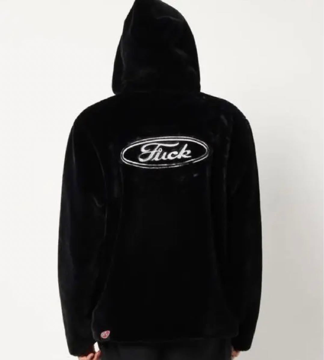 ヒステリックグラマー 野口強 コラボ fuck ふわふわ ブルゾン パーカー M ヒステリックグラマー×野口強 限定コラボ ファーフーデットブルゾン M