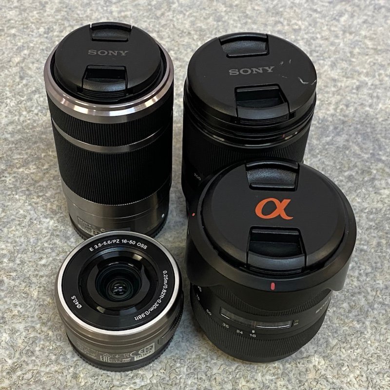 ジャンク】SONY レンズ SAL16105/SEL55210/SEL18200LE/SELP1650 4点