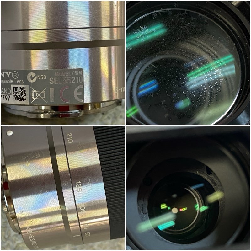 ジャンク】SONY レンズ SAL16105/SEL55210/SEL18200LE/SELP1650 4点