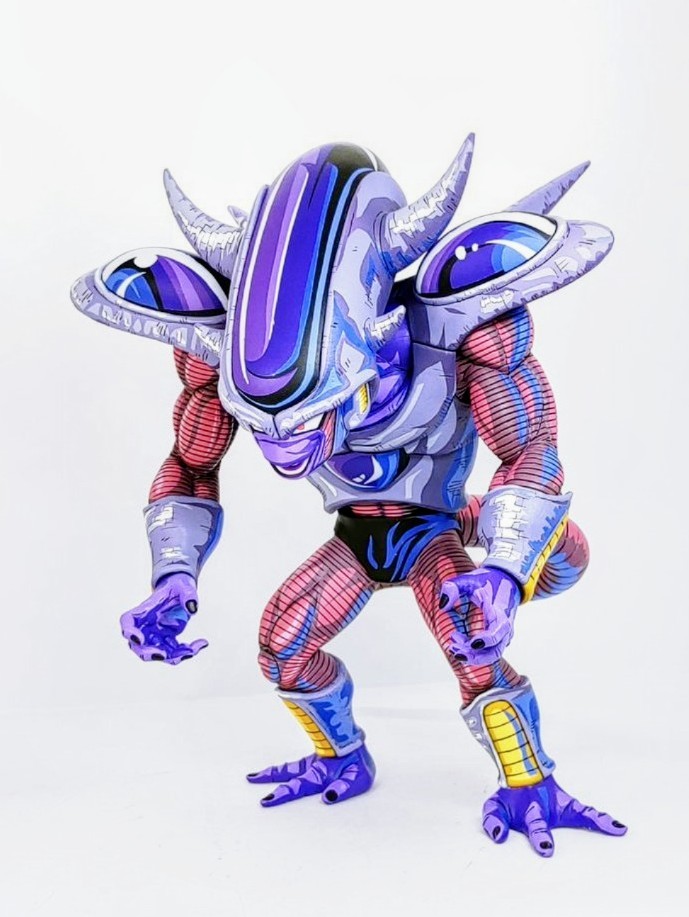 ドラゴンボールZ リペイントフィギュア　一番くじドラゴンボール BATTLE ON PLANET NAMEK　E賞第三形態フリーザフィギュア　二次元彩色2D　