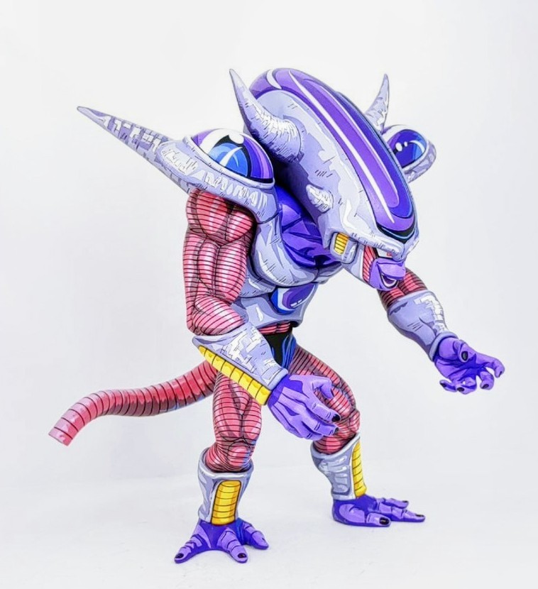 ドラゴンボールZ リペイントフィギュア　一番くじドラゴンボール BATTLE ON PLANET NAMEK　E賞第三形態フリーザフィギュア　二次元彩色2D　