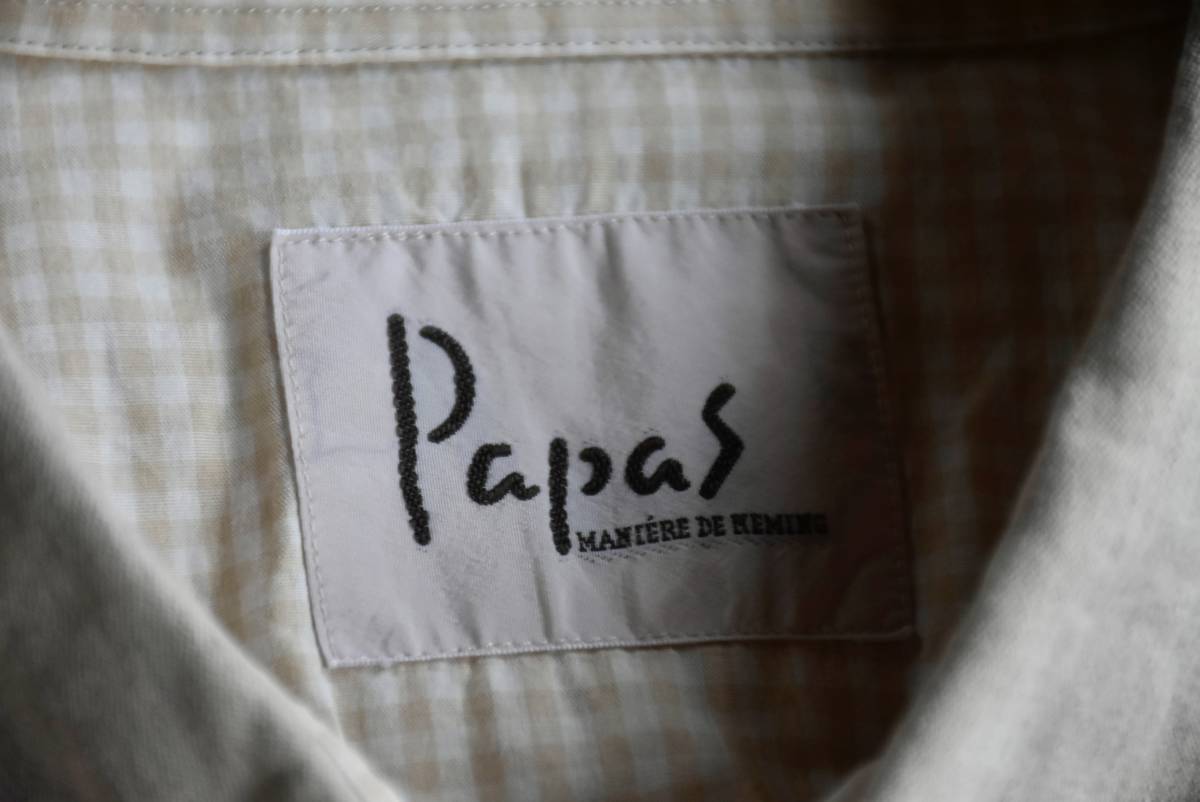 希少 日本製 パパス Papasブランドネーム 美品 ナチュラルカラー 52 LL 