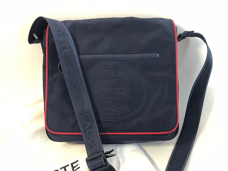 中古・美品☆Supreme×LACOSTE 2019AW Small Messenger Bag 