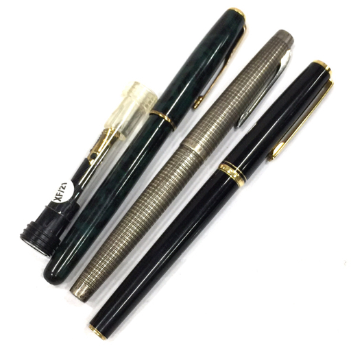 プラチナ 万年筆 ペン先 18K-WG 本体 STERLING SILVER 他 パーカー