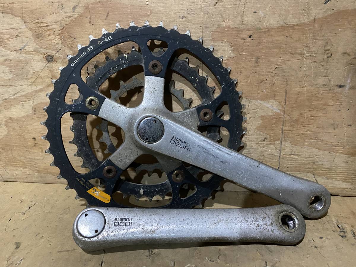 shimano DEORE DX MTB クランク 46-36-24 FC-MT60 中古パーツ OLD MTB ATB VINTAGE MTB ATB