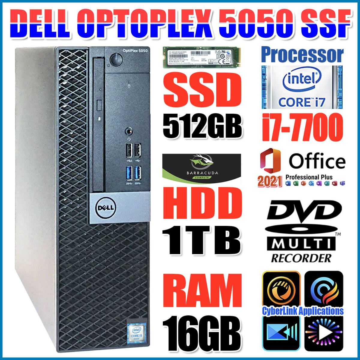 Dell 0 OptiPlex Core i7 | 7th Optiplex Windows RAM i7-7700 Wi-Fi