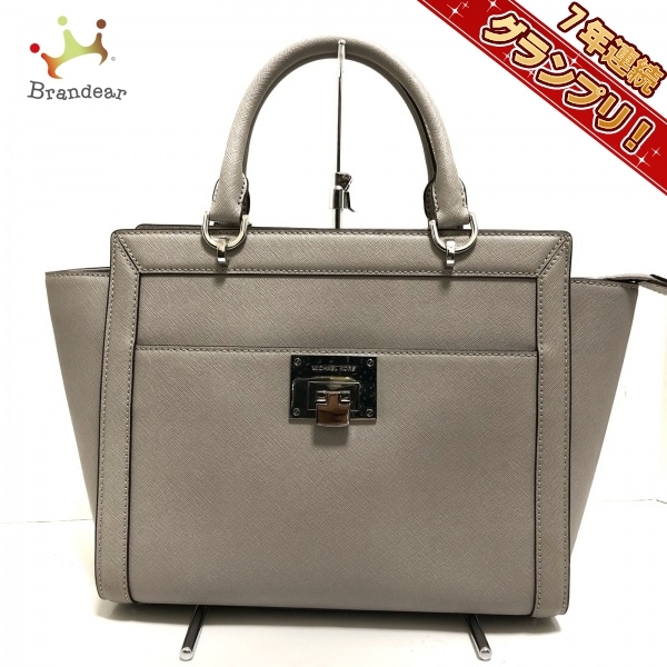 マイケルコース MICHAEL KORS ハンドバッグ - レザー グレーベージュ 
