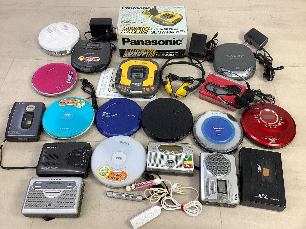 ポータブルカセットプレーヤー まとめ売り21台 ポータブルCDプレーヤー ポータブル プレーヤー ポータブルCD