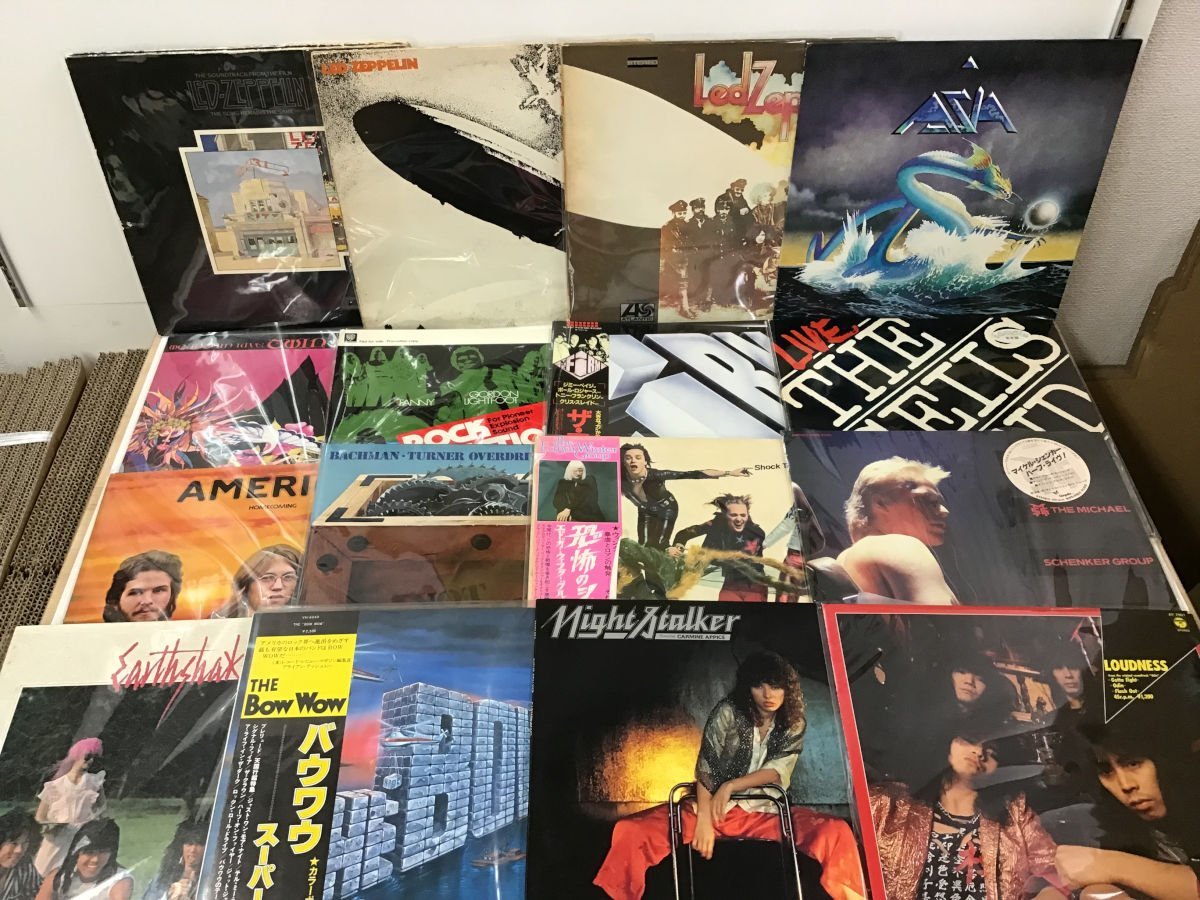 LP レッドツェッペリン 1st 2nd他 ハードロック レコード まとめ 帯付含 16点セット [1059ST]