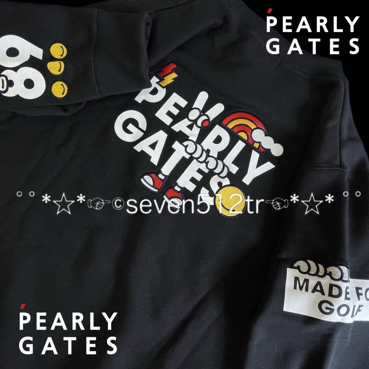 本物 新品 39264245 PEARLY GATESパーリーゲイツ/5(サイズL)超人気 どうしちゃったPG 裏毛スウェットプルオーバー 