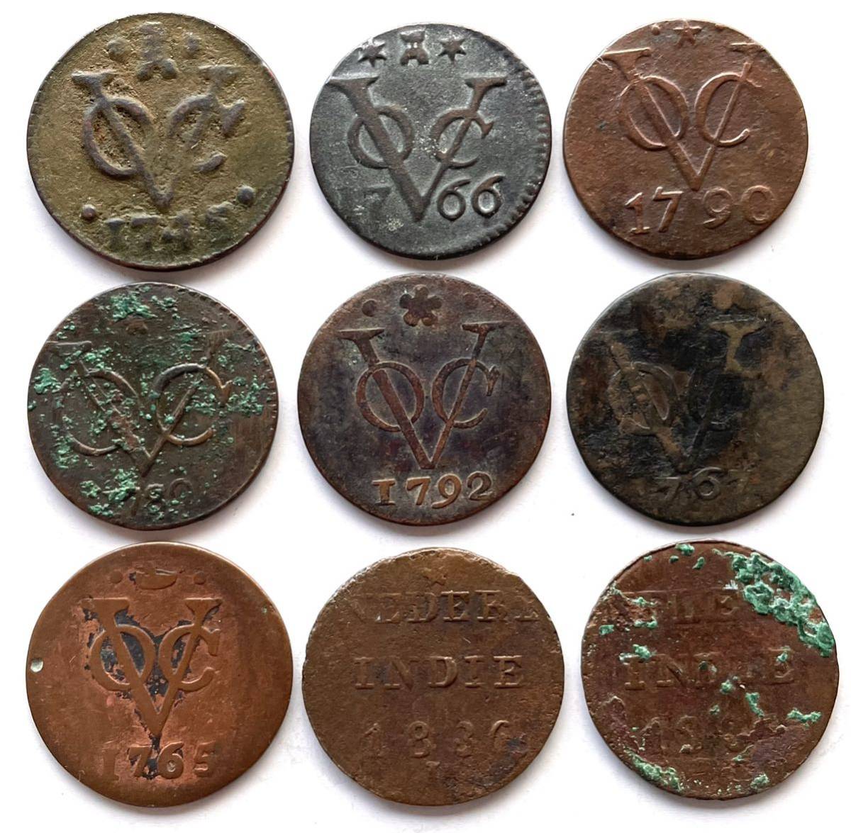 オランダ東インド会社 VOC DUIT銅貨 まとめて9枚 ゼーラント ホラント フリースラントなど 外国コイン 古銭まとめて インドネシア  Yahoo!オークション -「オランダ領東インド」(硬貨) (貨幣)の落札相場