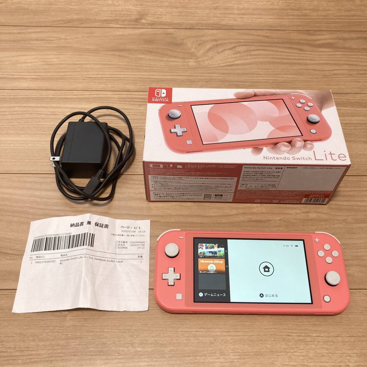 通電/動作確認済み任天堂 ニンテンドースイッチライト コーラル HDH