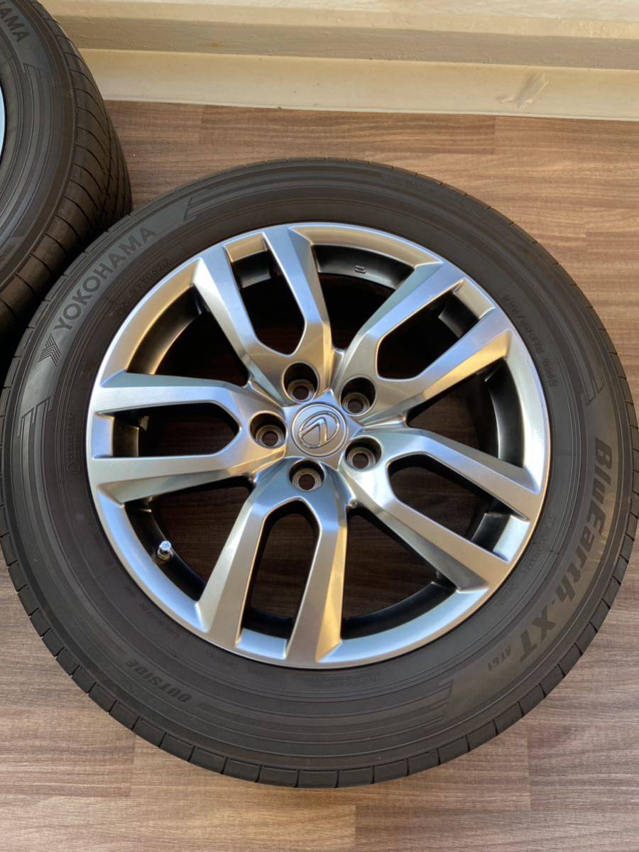 レクサスNX ホイールセット 4本 タイヤ 225/60/18 ヨコハマ　ブルーアース タイヤ20年製溝あり RAV4 ハリアーなどに 空気圧センサー込み！