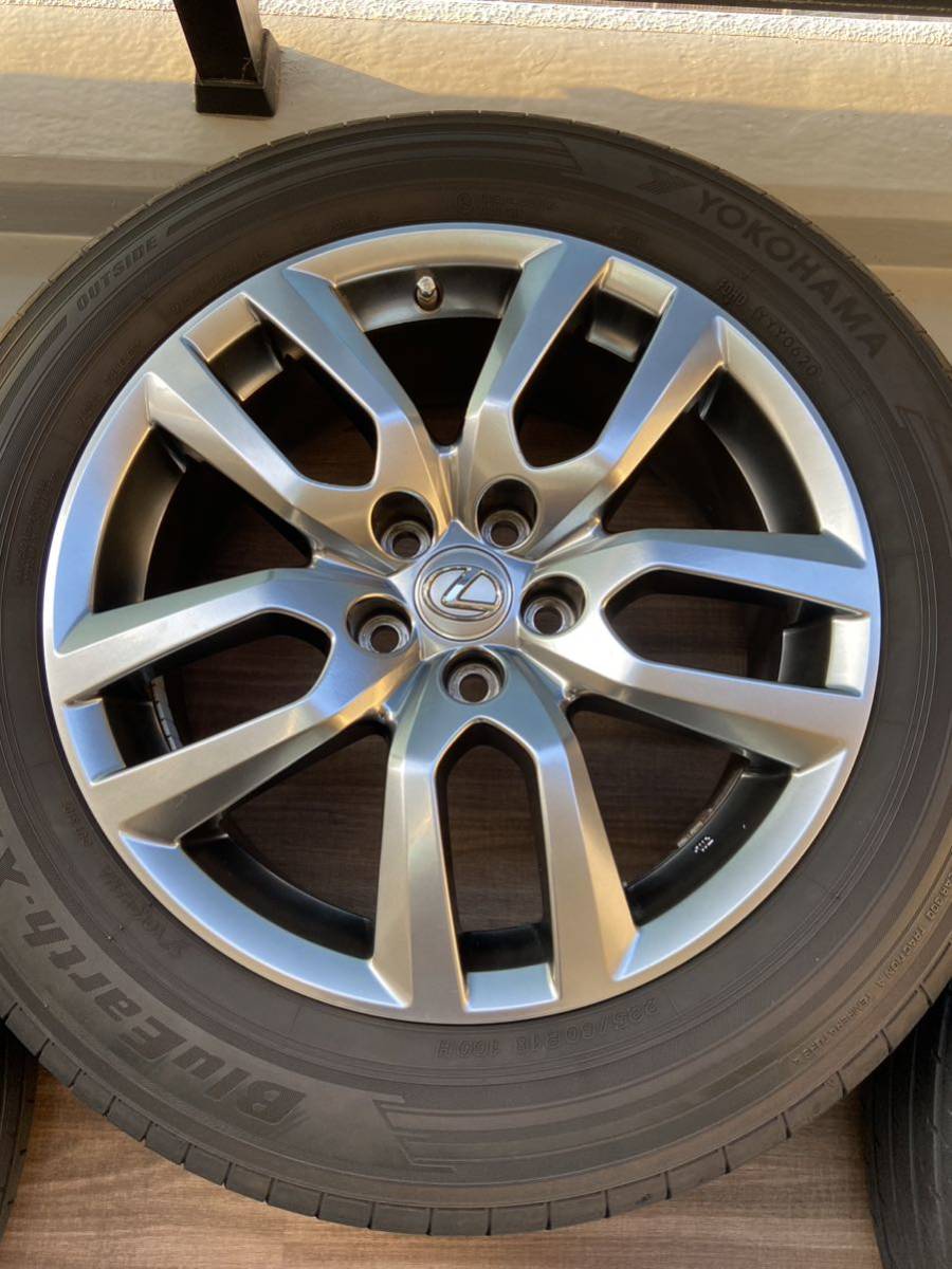 レクサスNX ホイールセット 4本 タイヤ 225/60/18 ヨコハマ　ブルーアース タイヤ20年製溝あり RAV4 ハリアーなどに 空気圧センサー込み！