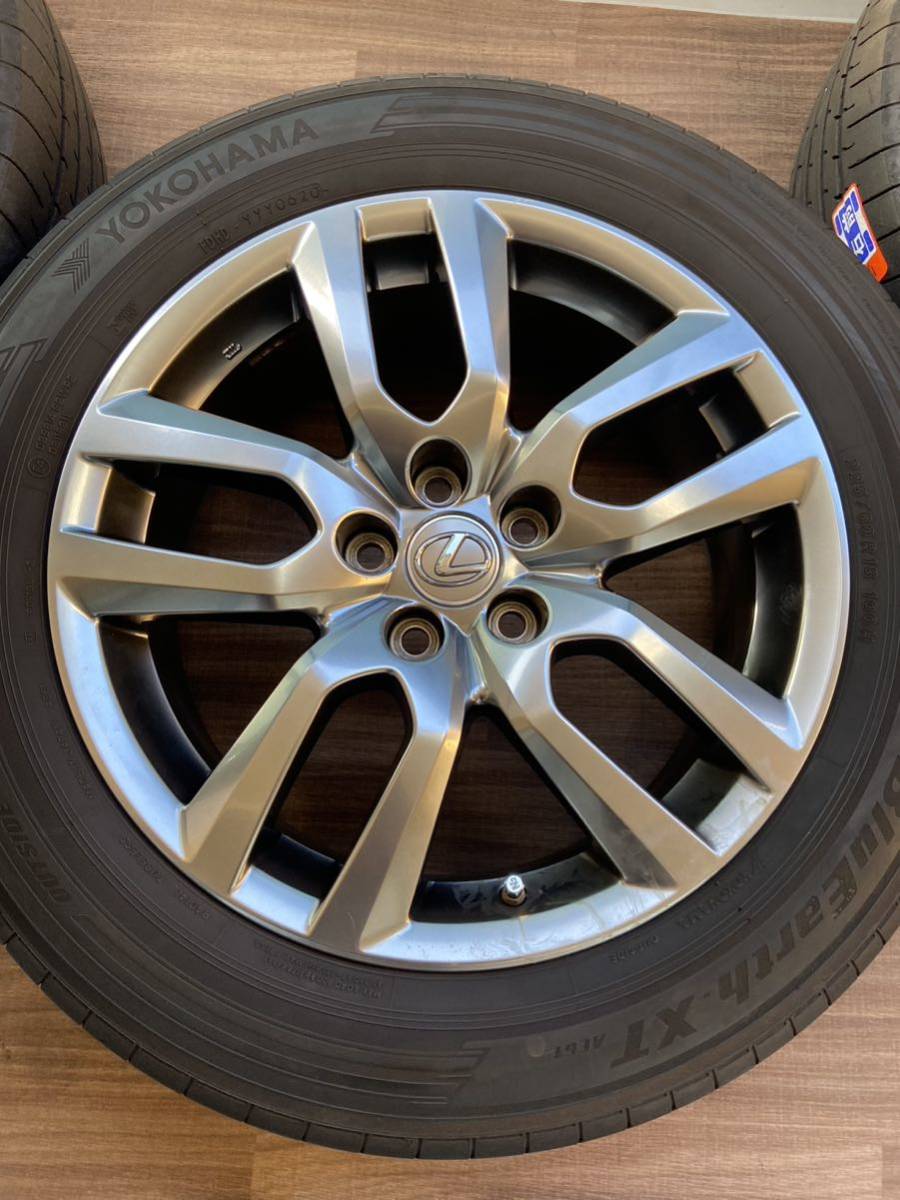 レクサスNX ホイールセット 4本 タイヤ 225/60/18 ヨコハマ　ブルーアース タイヤ20年製溝あり RAV4 ハリアーなどに 空気圧センサー込み！
