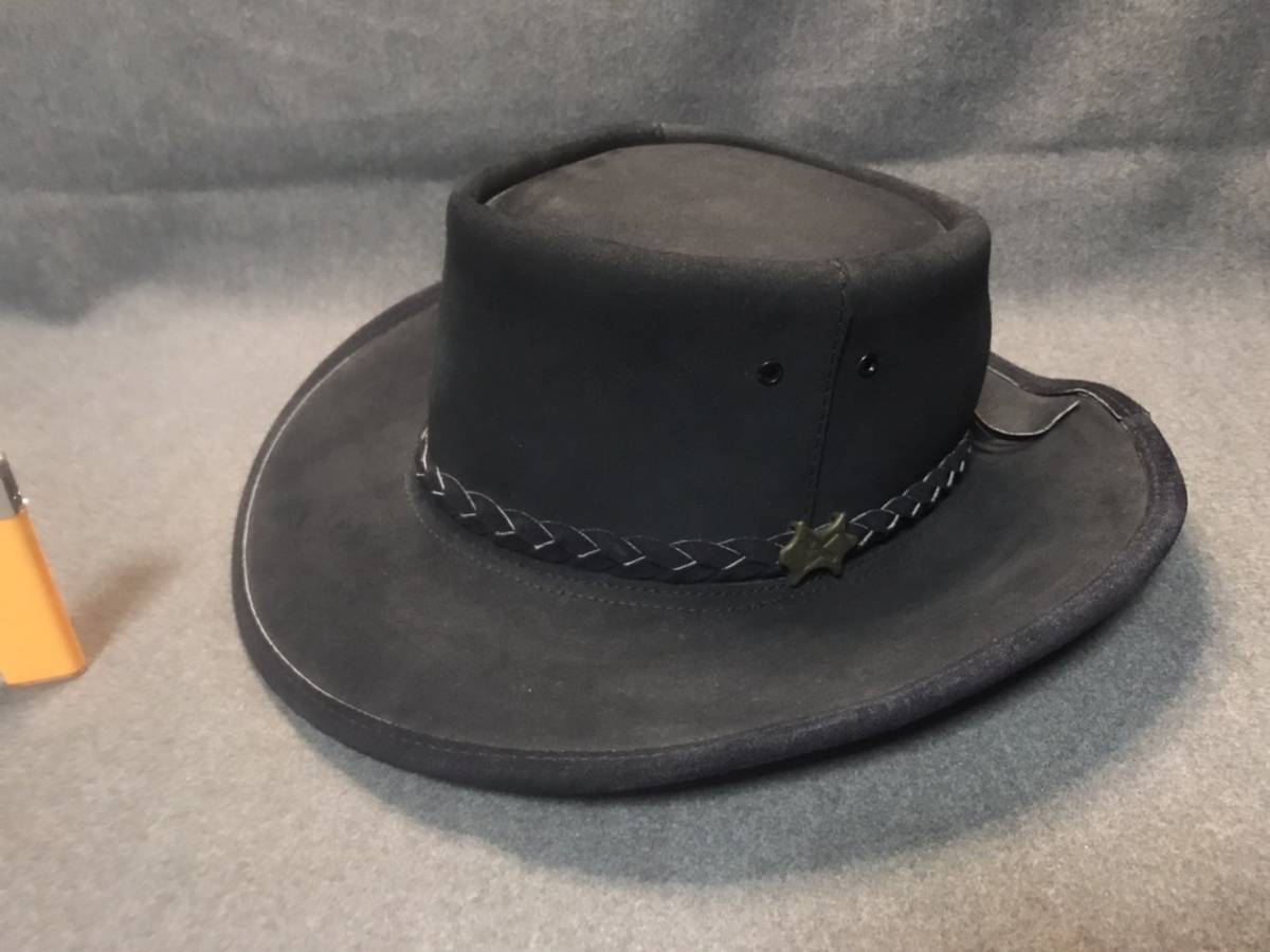093-7　帽子　Australia`s Leading Leather Hat　手作り