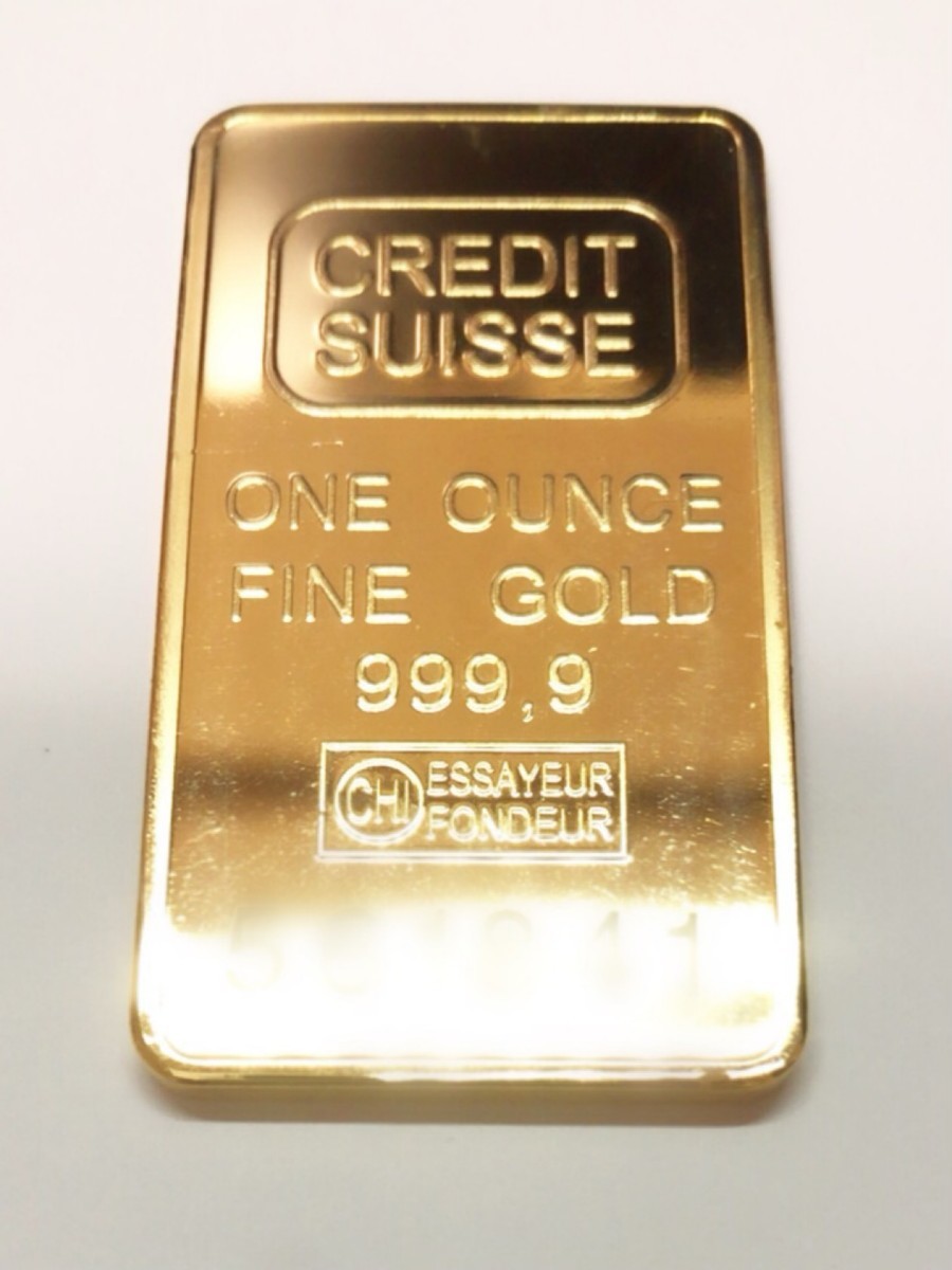 CREDIT SWISSスイス インゴット1 OUNCE 1OZ 1オンス24金 K24ゴールドバー GoldBarインゴット