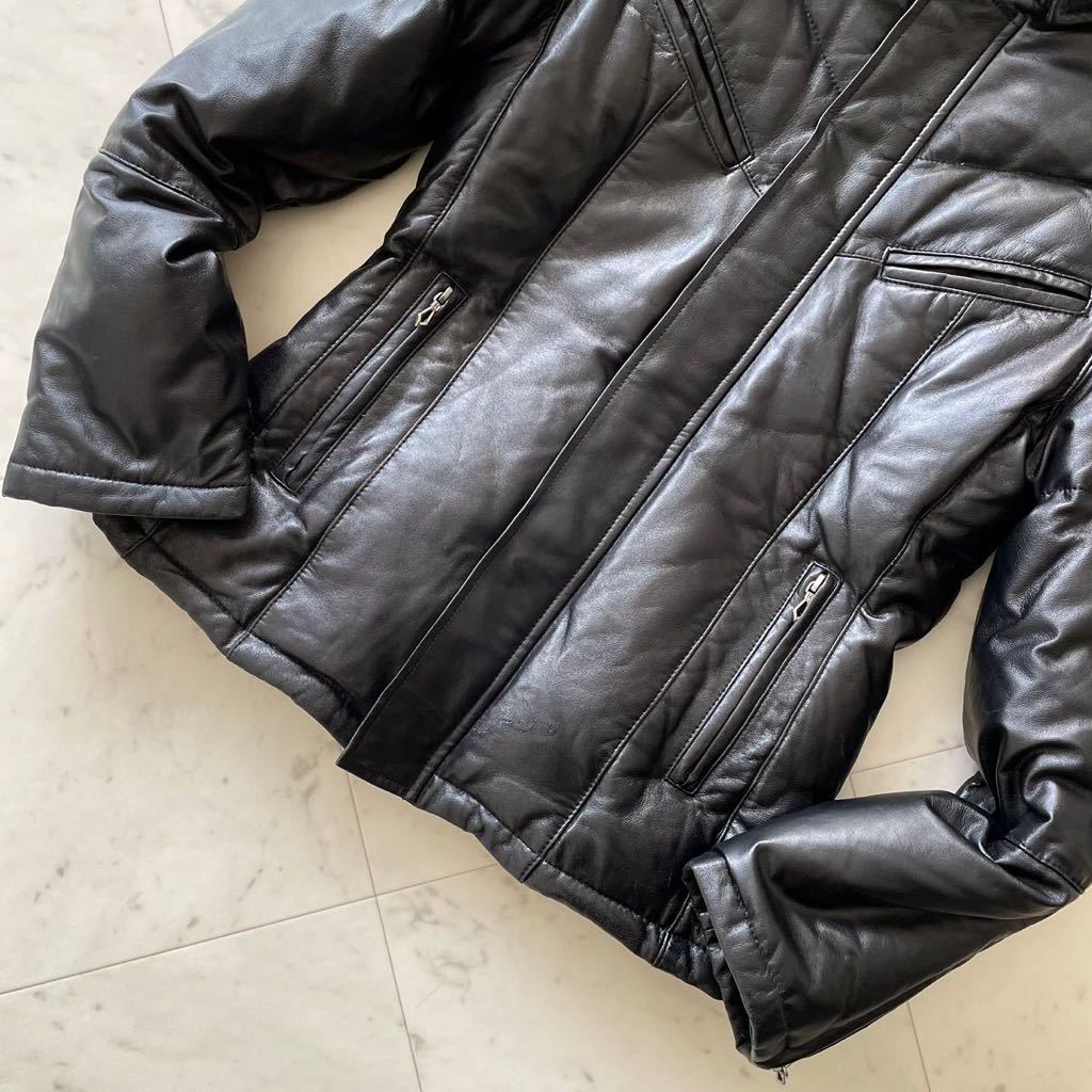 ハルフ 【極暖ラムレザー】 Haruf レザー ダウンジャケット ライダース 