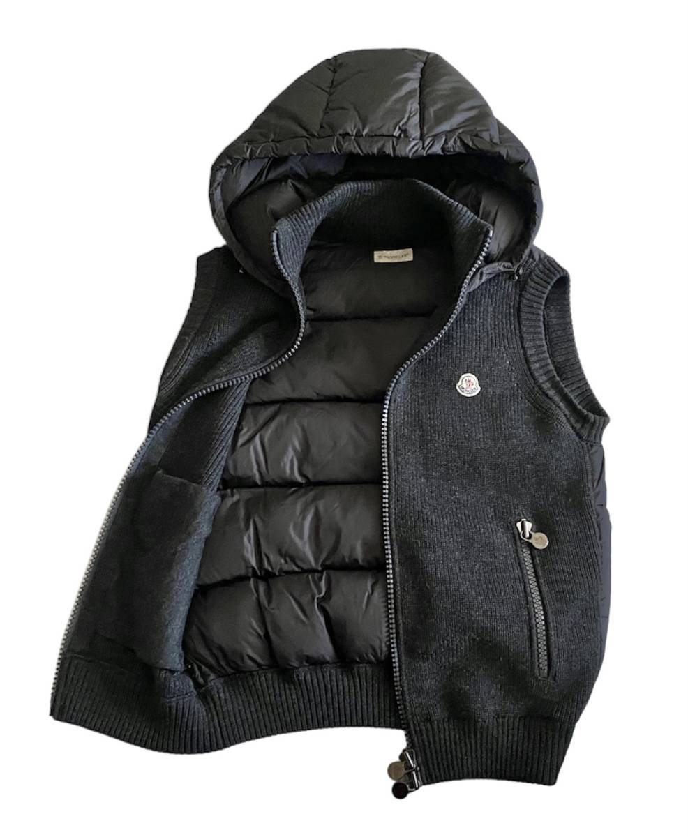 MONCLER ニット/ダウン ハイブリッドベスト S ,MONCLERニット/ダウン