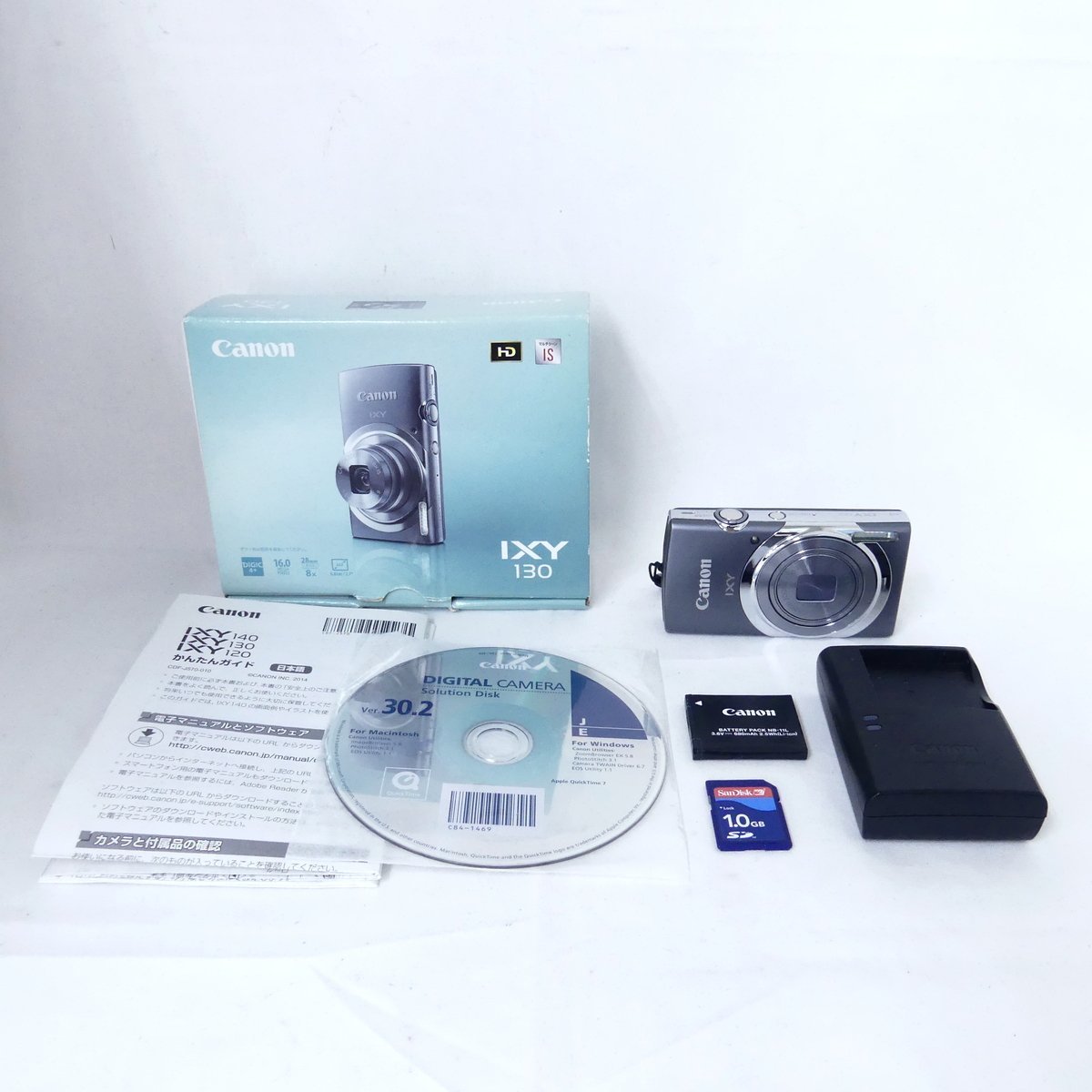 Cano キャノン IXY 130 イクシー130 グレー デジタルカメラ コンデジ 