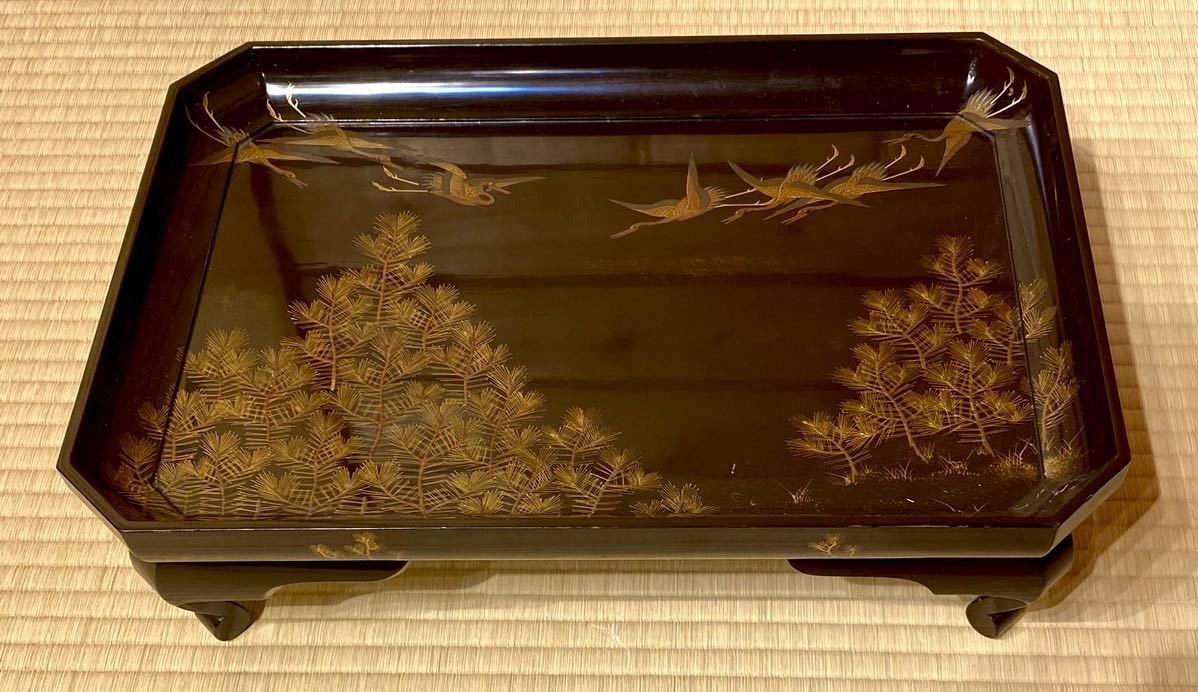 古美味】柏竹庵 塗師 内田宗寛 黒塗中棗 茶道具 保証品 KA9d
