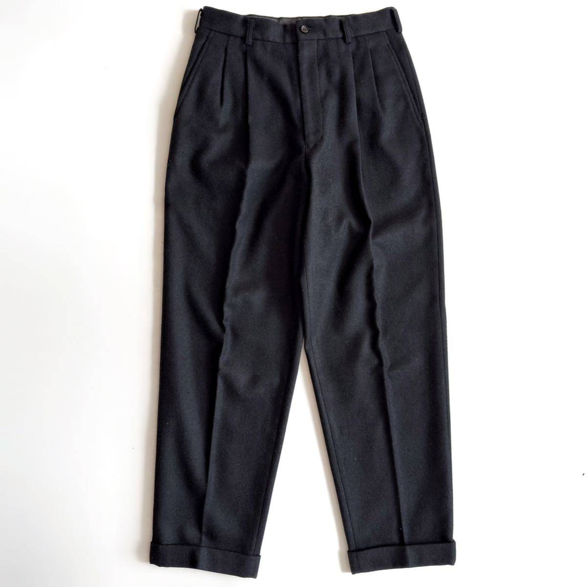1990s COMME des GARCONS HOMME ウール フラノ タック スラックス パンツ AD1997 ビンテージ アーカイブ コムデギャルソン オム プリュス