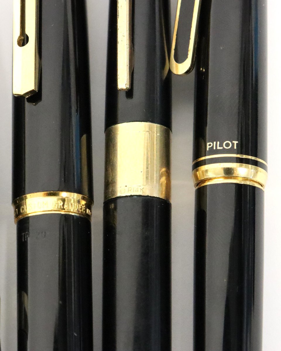 PILOT パイロット 万年筆 スターリングシルバー 格子 細字 中古