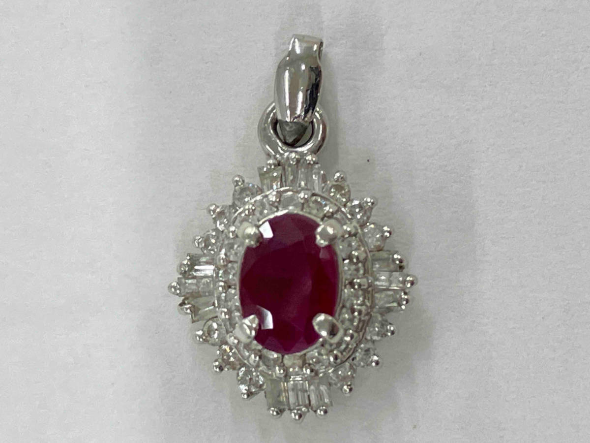 ジャンク 【訳あり】プラチナ Pt900 Pt850 ペンダント トップ ダイヤモンド 0.4ct 3.1g