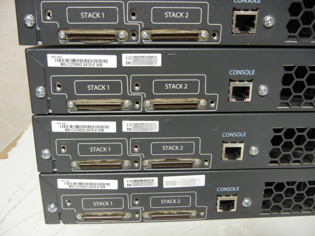 中古】4台SET Cisco WS-C3750V2-24TS-E Catalyst 3750シリーズ 初期化