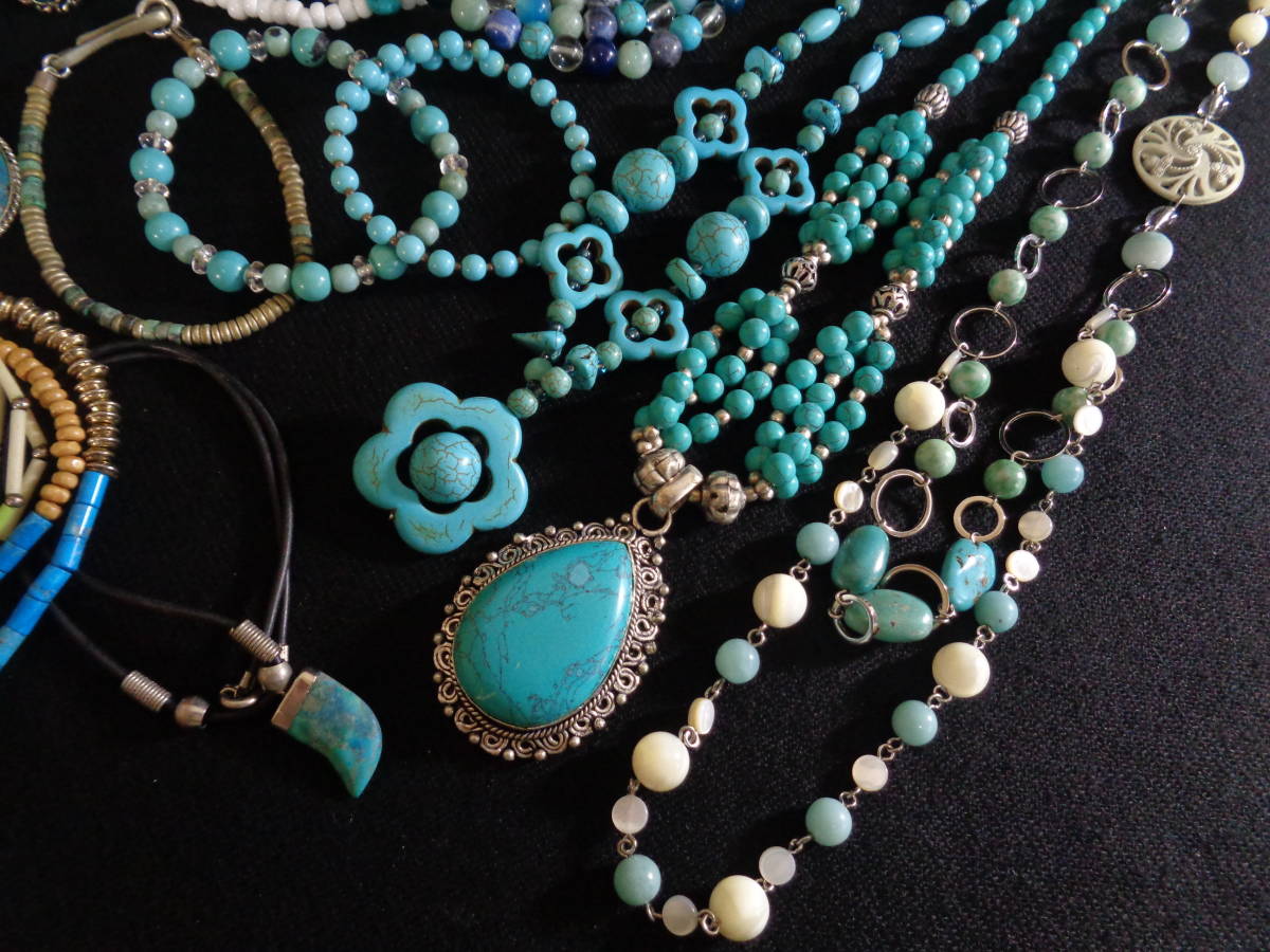 パワーストーンブレスレット ターコイズ 青 ブルー 天然石アクセサリー 10mm | Mev... ターゴイスブルー 天然石 ブレスレット ネックレス