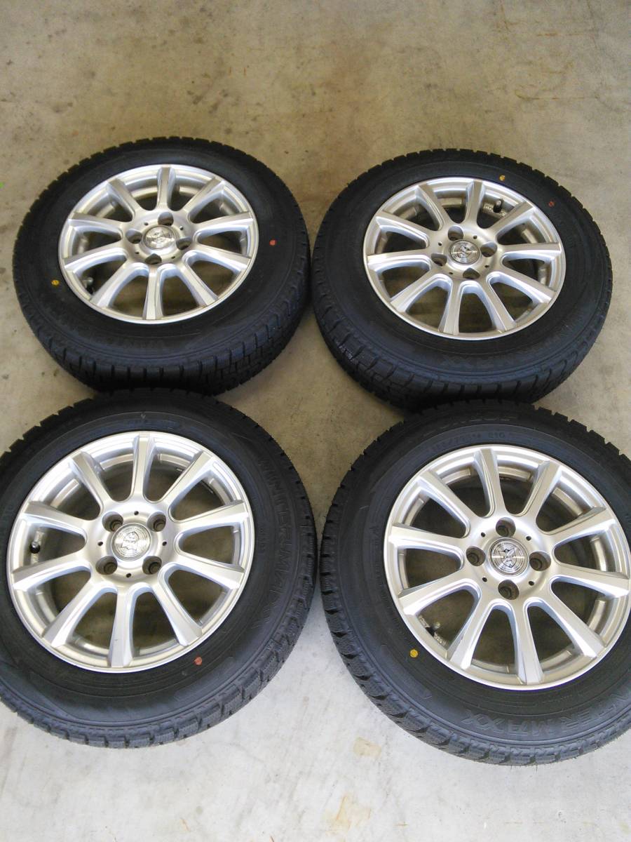 2025，最新作 ほぼ イボ付き ダンロップ ウィンターマックスWM02 １６５/７０R１４ スタッドレス アルミ付き４本セット(スタッドレスタイヤ)｜売買されたオークション情報、yahooの商品情報をアーカイブ公 4穴