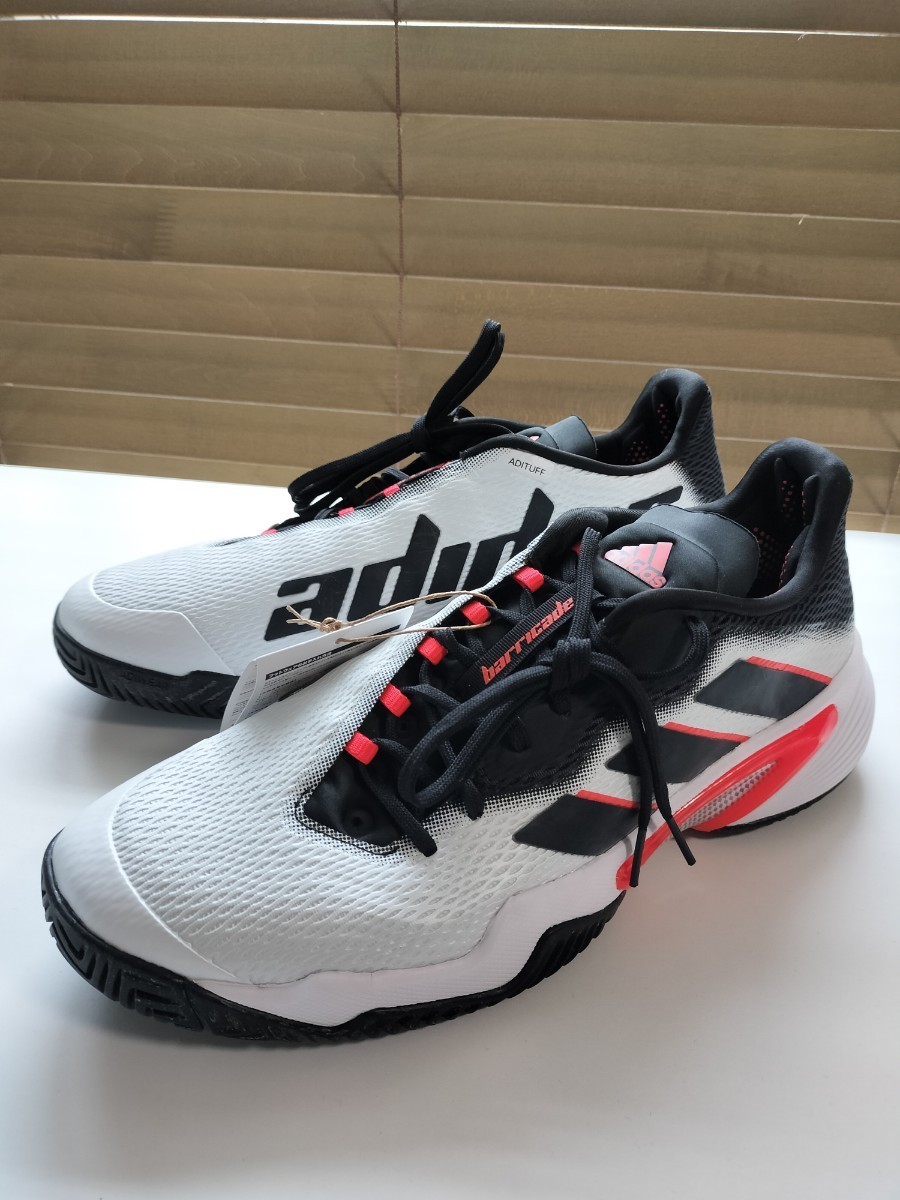 【新品未使用】アディダス バリケードM AC　白黒/サイズ:29.0cm US11/タグ付き