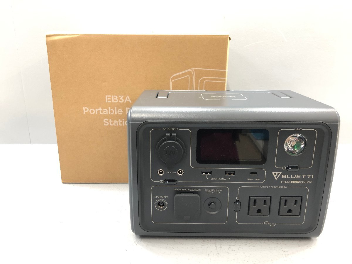 ○ BLUETTI EB3A ポータブル電源 268Wh 600W 同梱不可 1円スタート