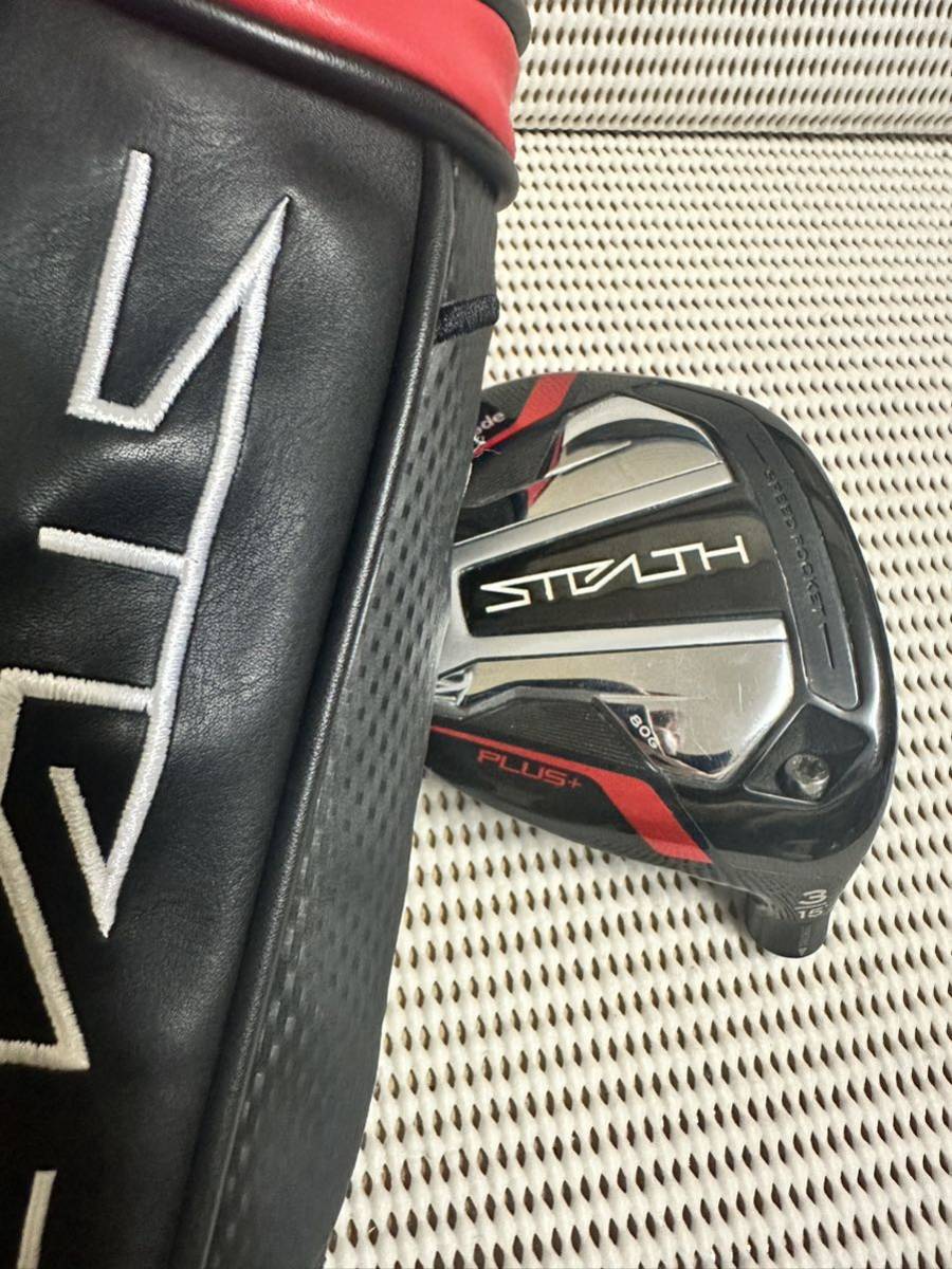 良品 stealth PLUS+ 3w 15° ヘッド単品 ヘッドカバー付き 管理番号00041 テーラーメイド ステルス プラス