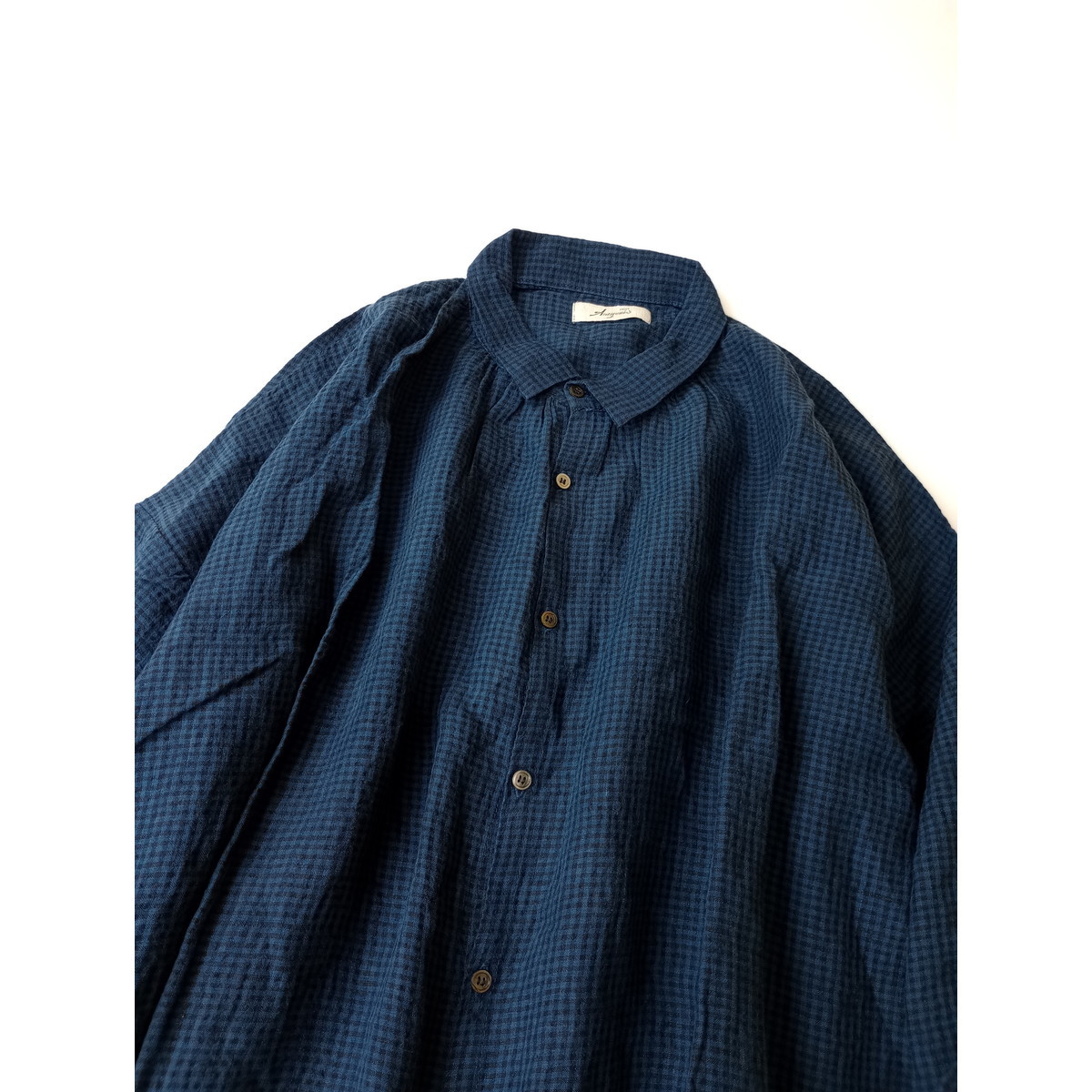 ICHI Antiquites イチアンティークス 東炊きリネンドレス ギンガム