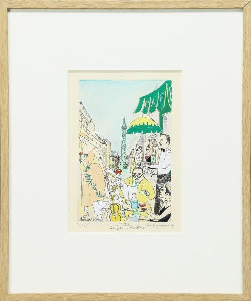 真作】【WISH】山本容子「My Book」銅版画 1992年作 〇人気版画家